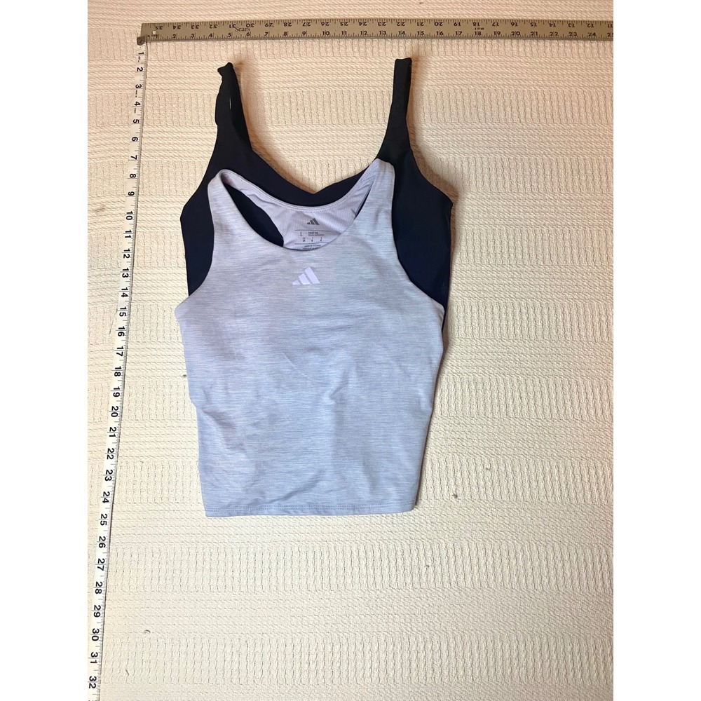 Adidas & Old Navy Active Crop Top Bundle 2Pk Purple Heather Black